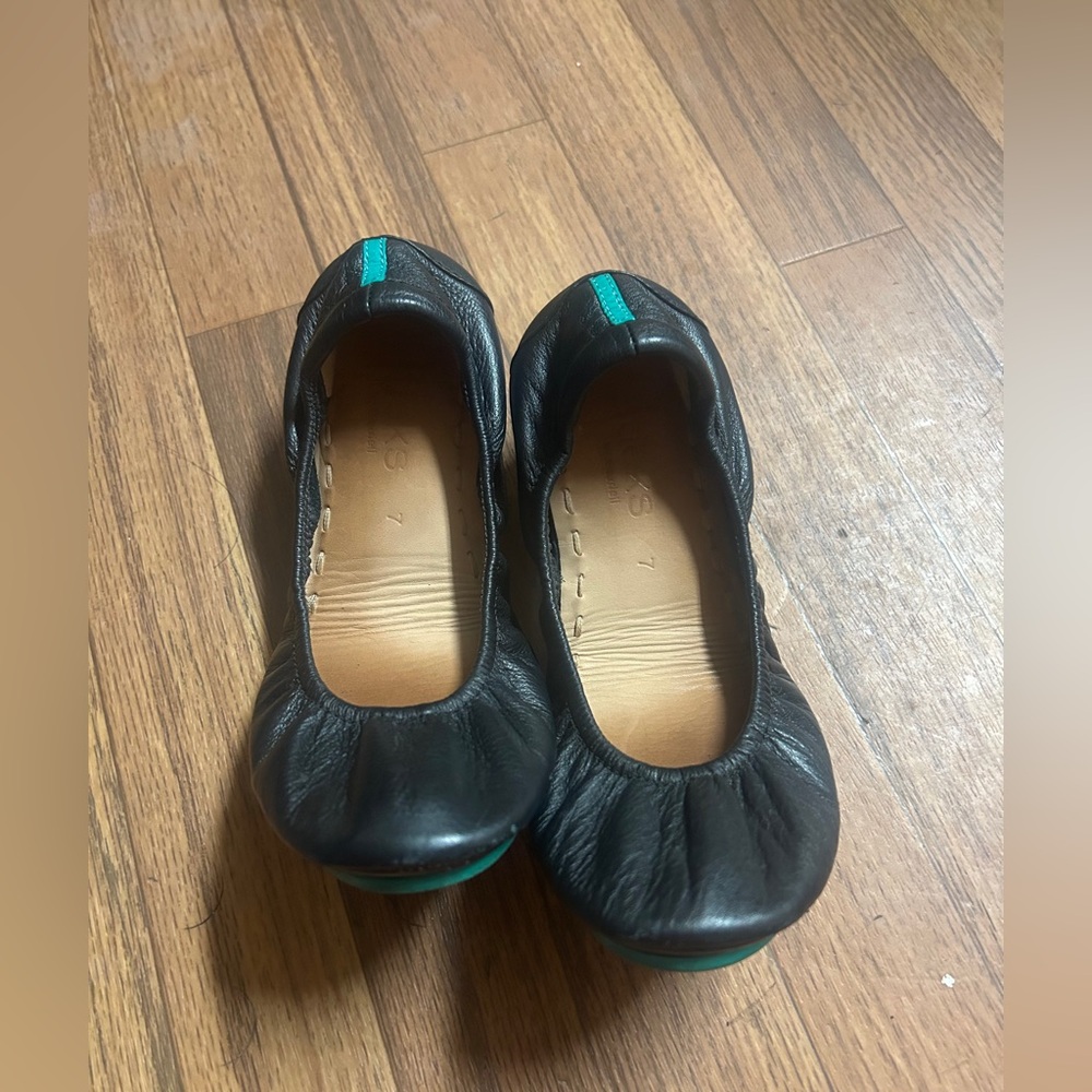 Tieks Black Leather Women's Flats